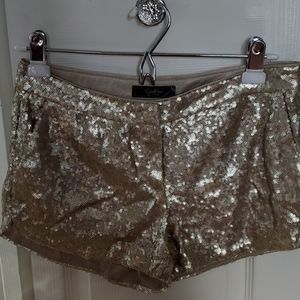 NWT Jessica Simpson Gold sequin shorts